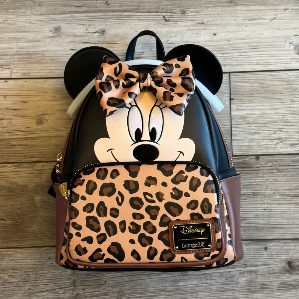 NWT Loungefly Exclusive | Disney Minnie Mouse Leopard Print Mini Backpack
